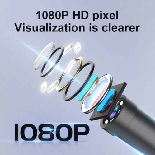 Endoscope de pipeline industriel à lentille unique P005 de 8 mm avec écran HD de 4,3 pouces, spécification : tube de 1 m SH4001523-09